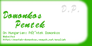 domonkos pentek business card